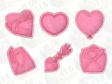 Valentines Day cookie cutter set of 6-0