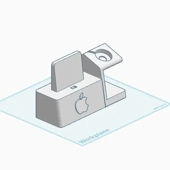 Apple Watch and iPhone 14 holder with Apple Logo