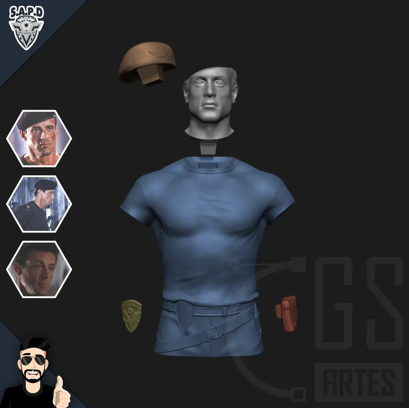 JOHN SPARTAN (Sylvester Stallone) - DEMOLITION MAN