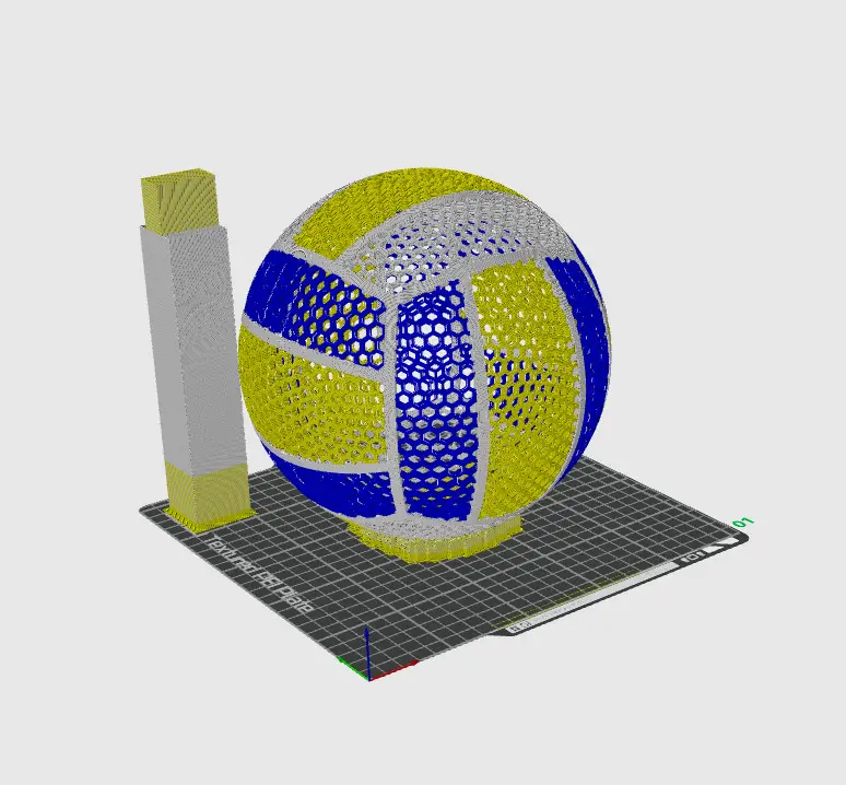 AIRLESS VOLLEYBALL - STL & 3MF MULTICOLOR