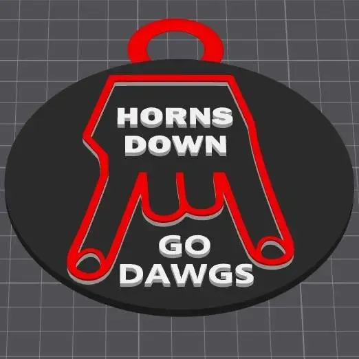 Horns Down Hype Chain- Go Dawgs, Georgia