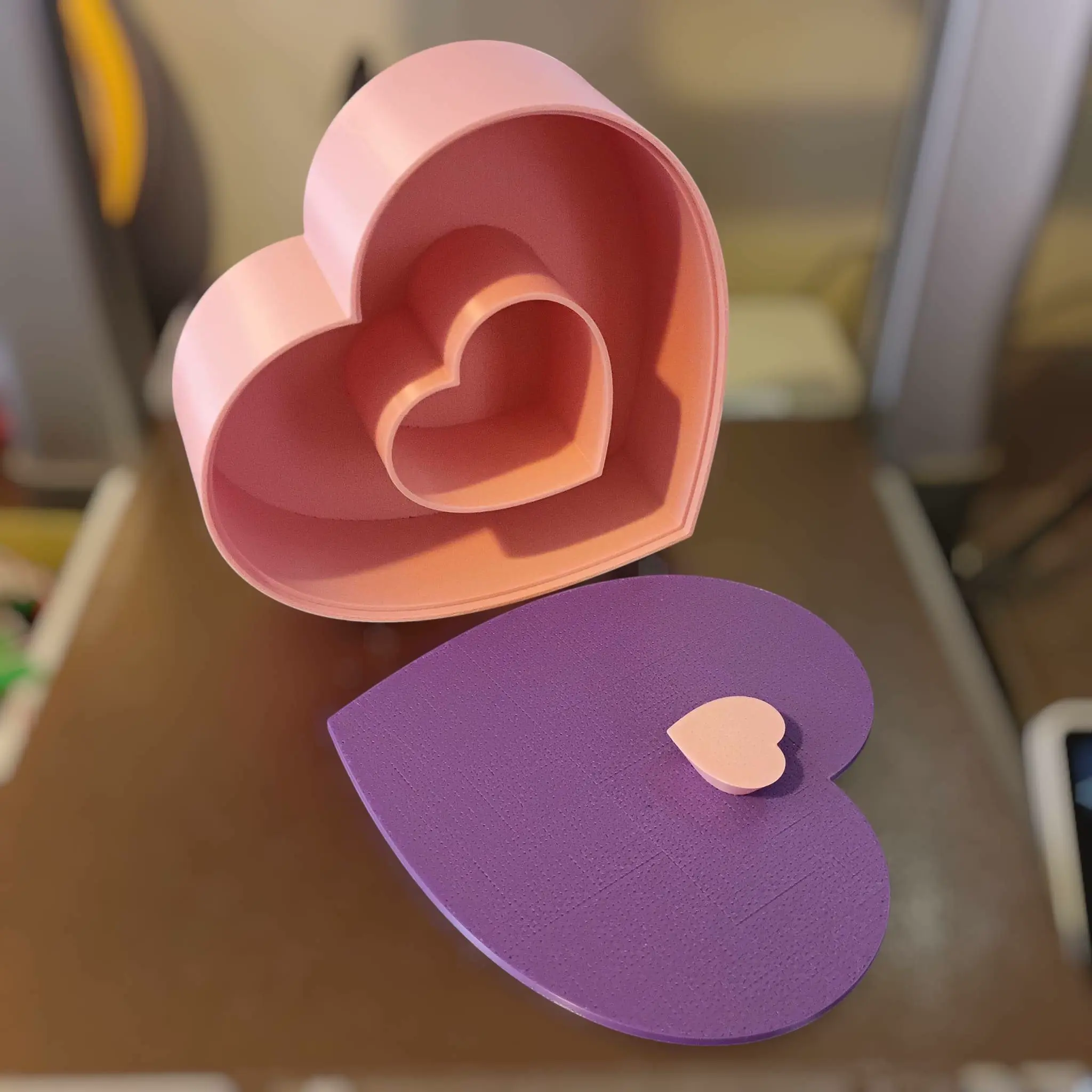 3D Printable Heart Jewelry Box STL File: Decorative Model
