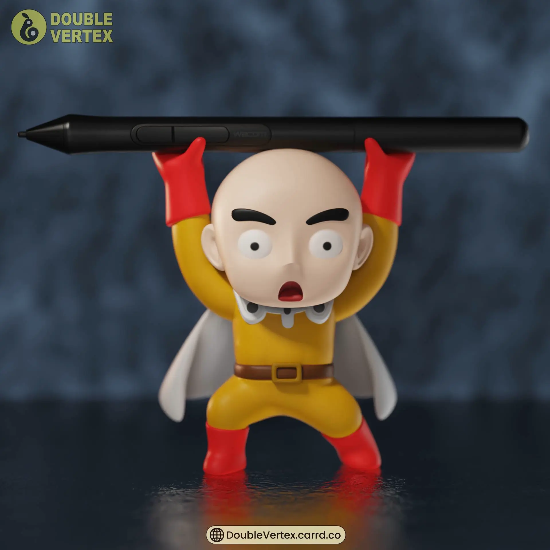 Chibi Saitama Pen Holder – Cute 3D Printable Desk Figure