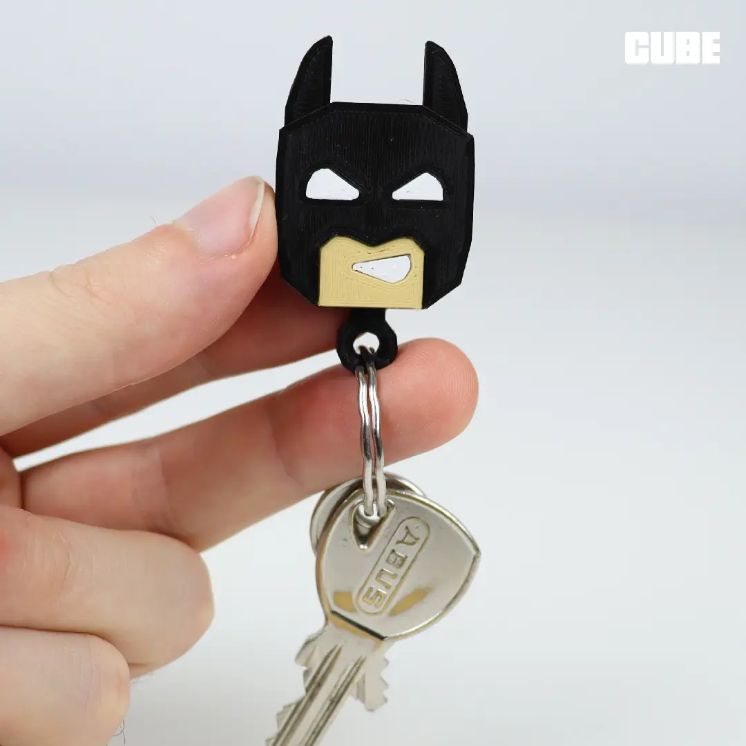 PRINT-IN-PLACE BATMAN KEYCHAIN