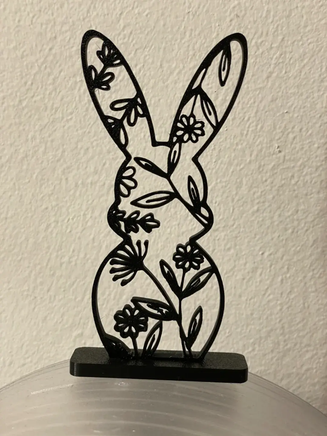 Floral Easter Bunny Sculpture Deco