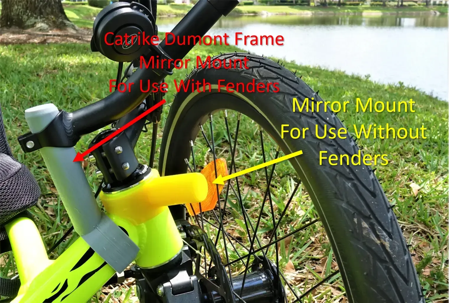 Catrike Dumont Mirror Adapter Works With Fenders