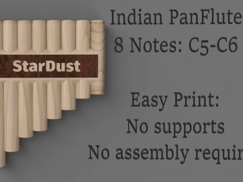 Indian Pan Flute V2 – One-Piece Instrument (C5 → C6)