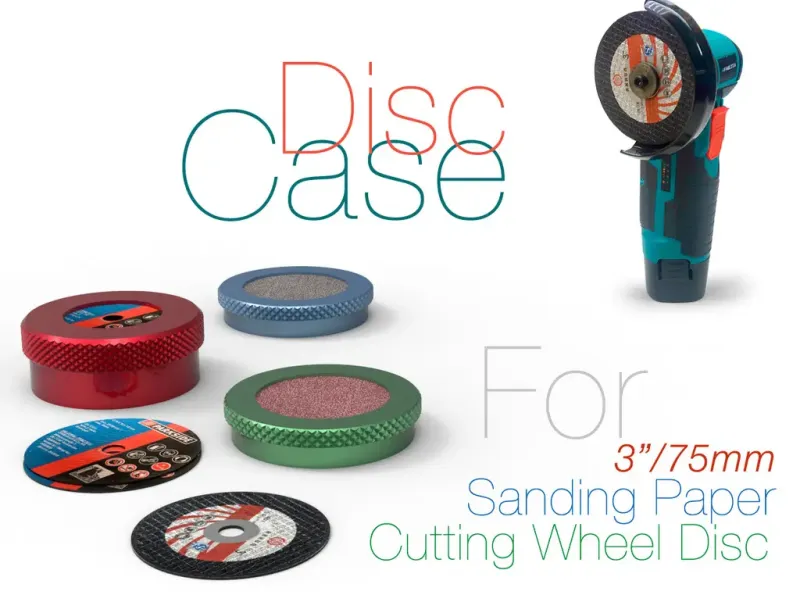 3" Cutting Wheel Disc Case for Angle Grinder and Sanding Pap