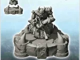 Orc warrior wounded by multiple arrows and falling to the gr-1