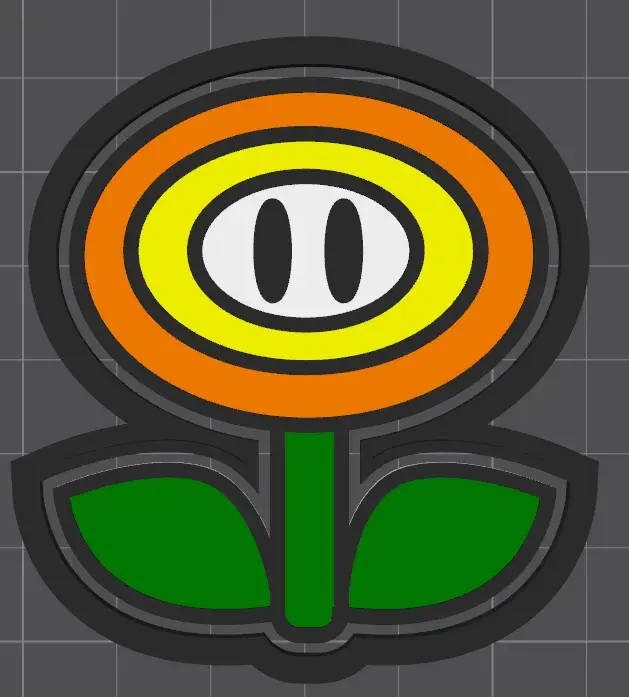 CORTADOR DE GALLETAS FLOR DE FUEGO SUPER MARIO BROS