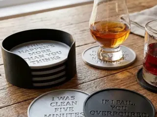 Coaster Set + Holder (Customizable Coaster)