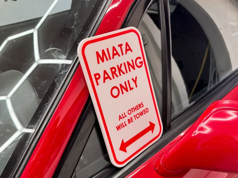 Mazda MX-5 Miata Parking Sign
