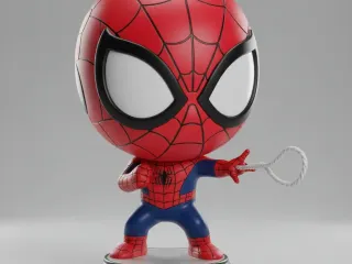 Chibi Spider Hero Web-Sling Pose