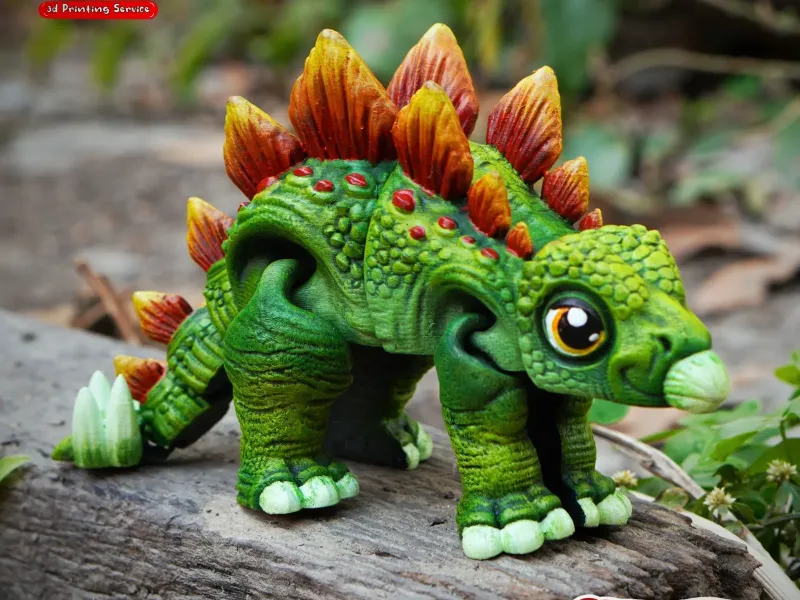 FLEXI STEGOSAURUS DINOSAUR ZUM DRUCKEN IN EINEM STÜCK