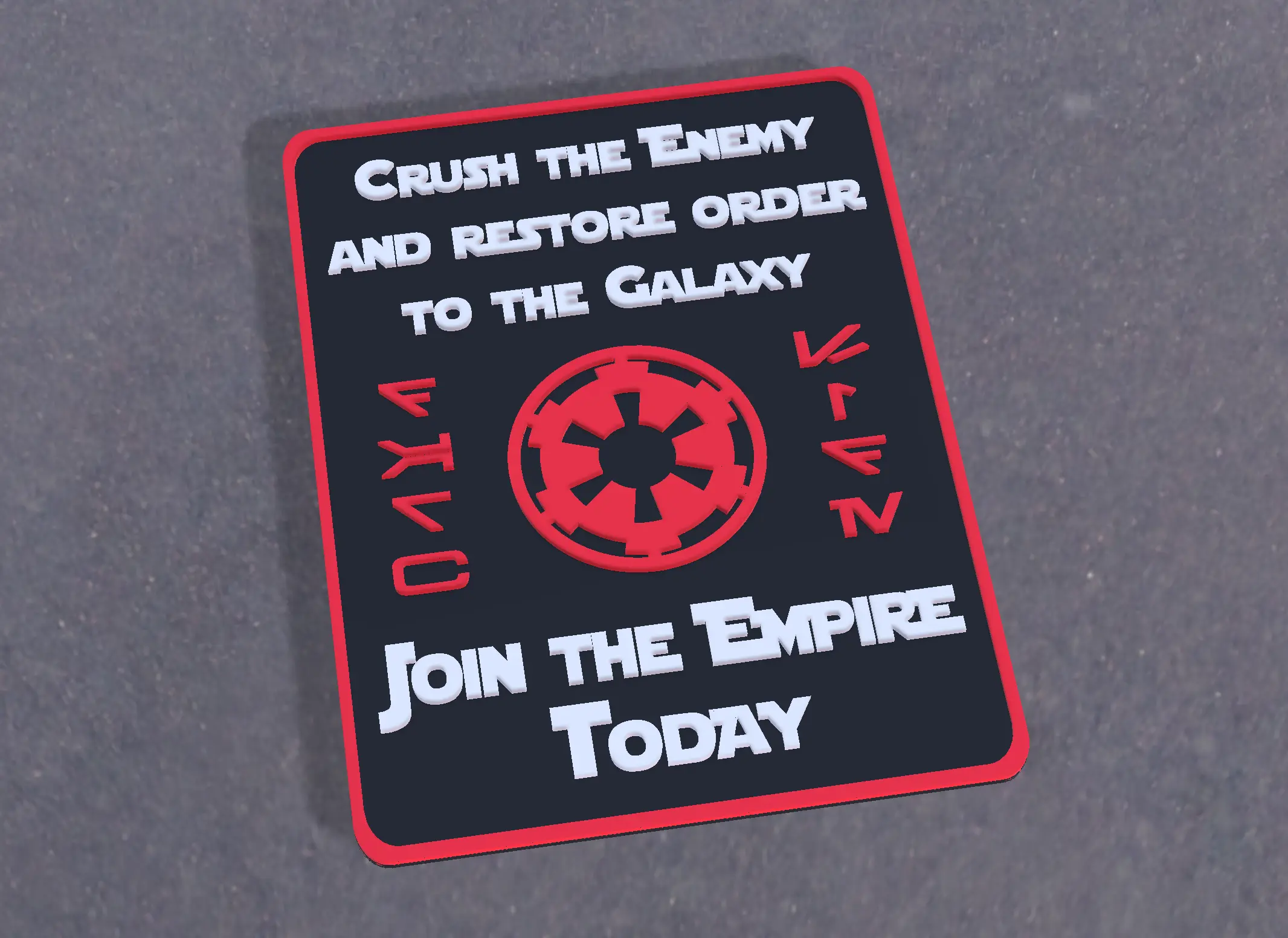 Star Wars Empire Imperial Dark Side Vader Recruiting Sign