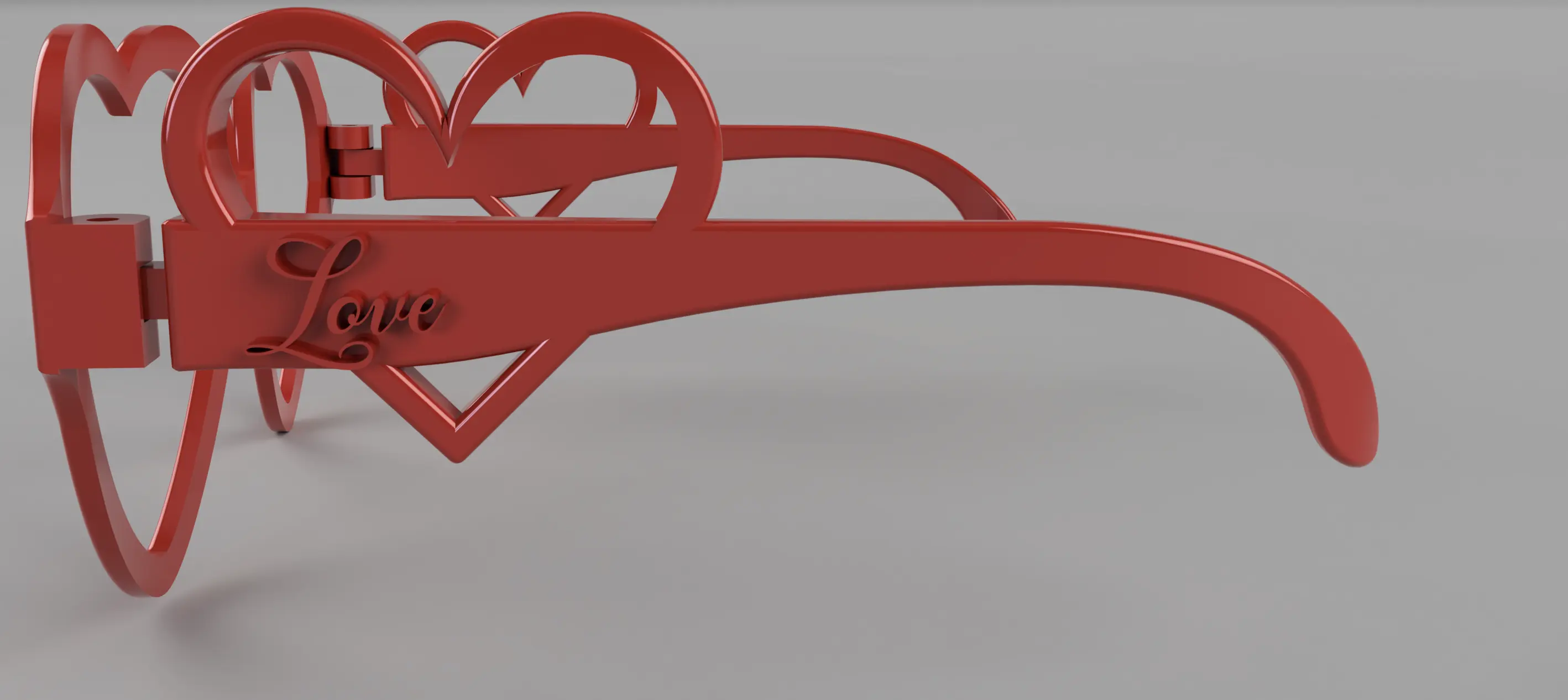 San Valentine Glasses with Love and Heart