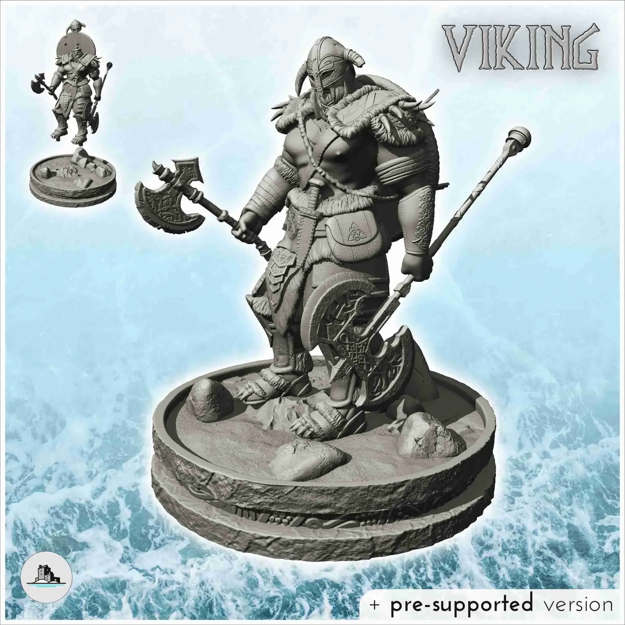 Viking figures pack No. 1 - scenery medieval miniatures warh