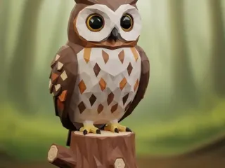 Buho Low Poly