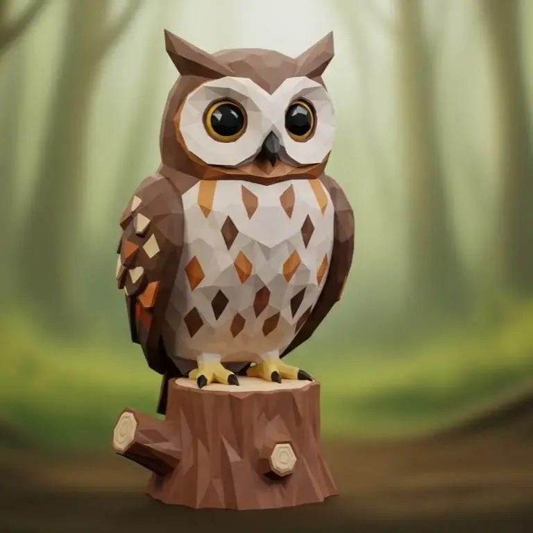 Buho Low Poly