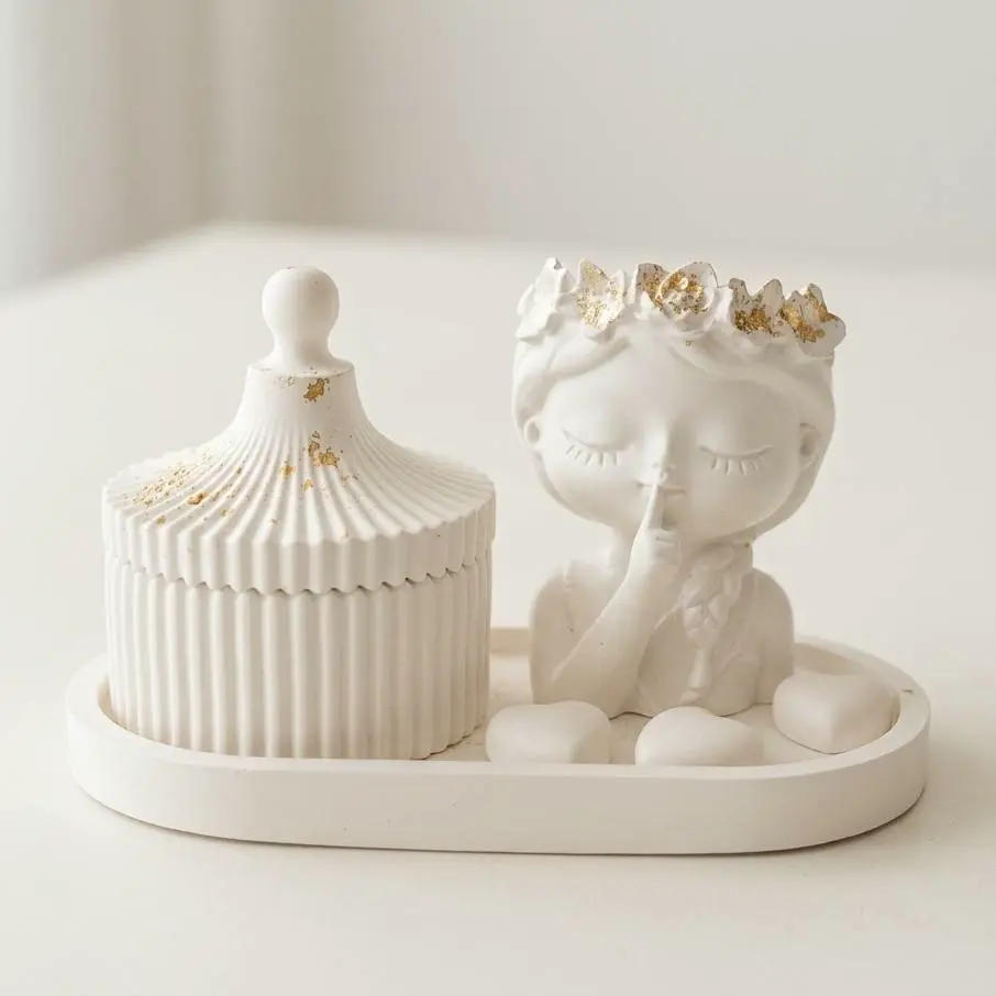 Free Home Decorations & Ornaments STL Download - Kit decorativo "Shhh" – Caixa de joias e vaso cachepôby Cahdesigner