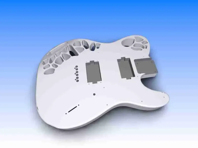 Voronoy pattern custom telecaster guitar body