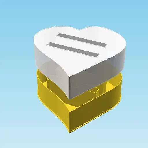Fluffy Hearts EQUALS SIGN, nestable box (v3)