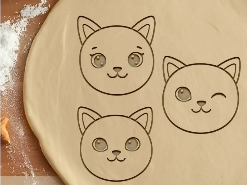 Cat Set Cookie Cutter, Biscuit Cutter