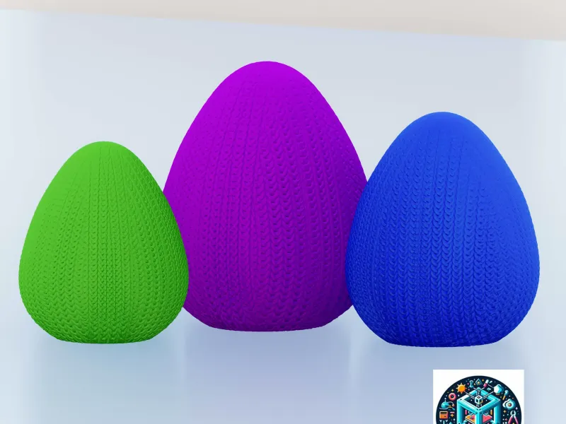 Knitted eggs