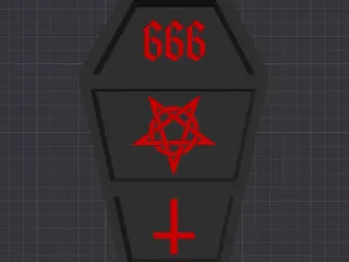 SATANIC GOTHIC COFFIN STAND