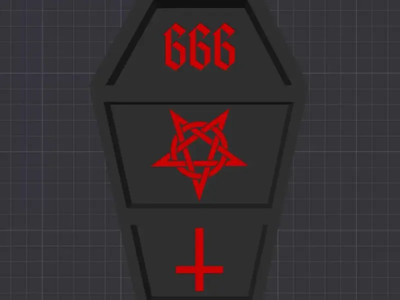 SATANIC GOTHIC COFFIN STAND