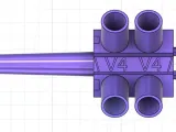 V4 engine keychain for smoking 4 cigarettes at once.-1