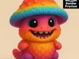 Cute Rainbow Monsters 5-in-1 STL Bundle – Adorable Fantasy C-5