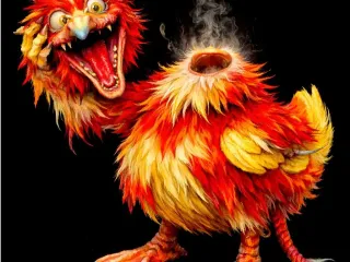Fiery Headless Duck