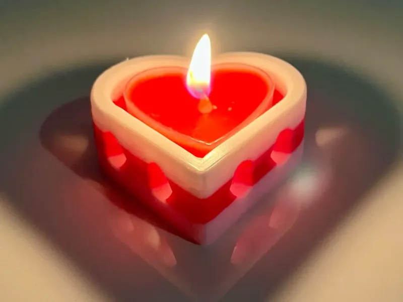 Valentine's Heart Shaped Tea Light Candle Holder
