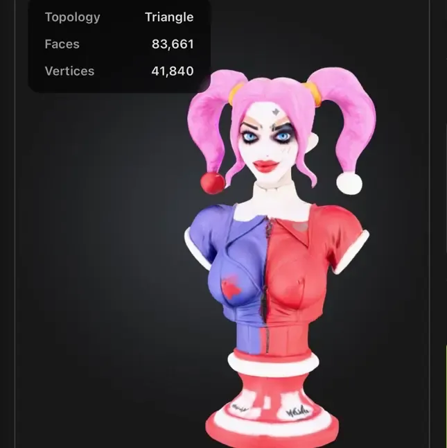Harley Quinn bust statue
