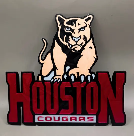 Houston Cougars Wall Art | NCAA College Logo Sign