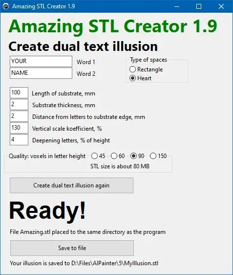 APP PER CREARE UN'ILLUSIONE DI TESTO DOPPIO