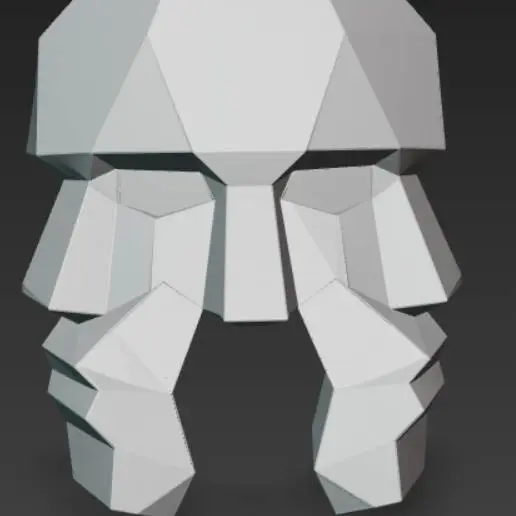 Geometric Skull Mask 3D Print Model Low Poly Decorative