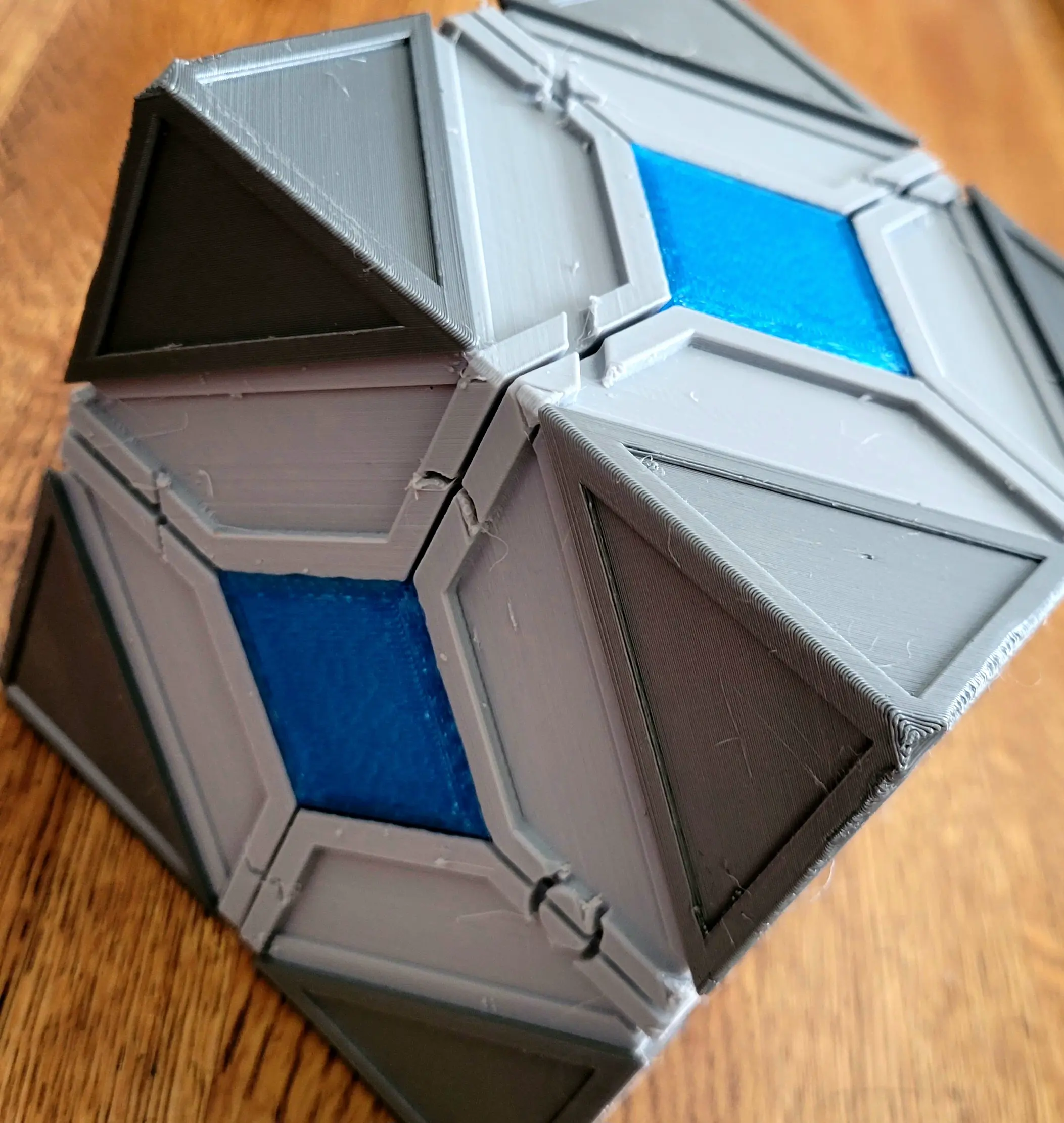 Jedi Holocron style puzzle cube with storage