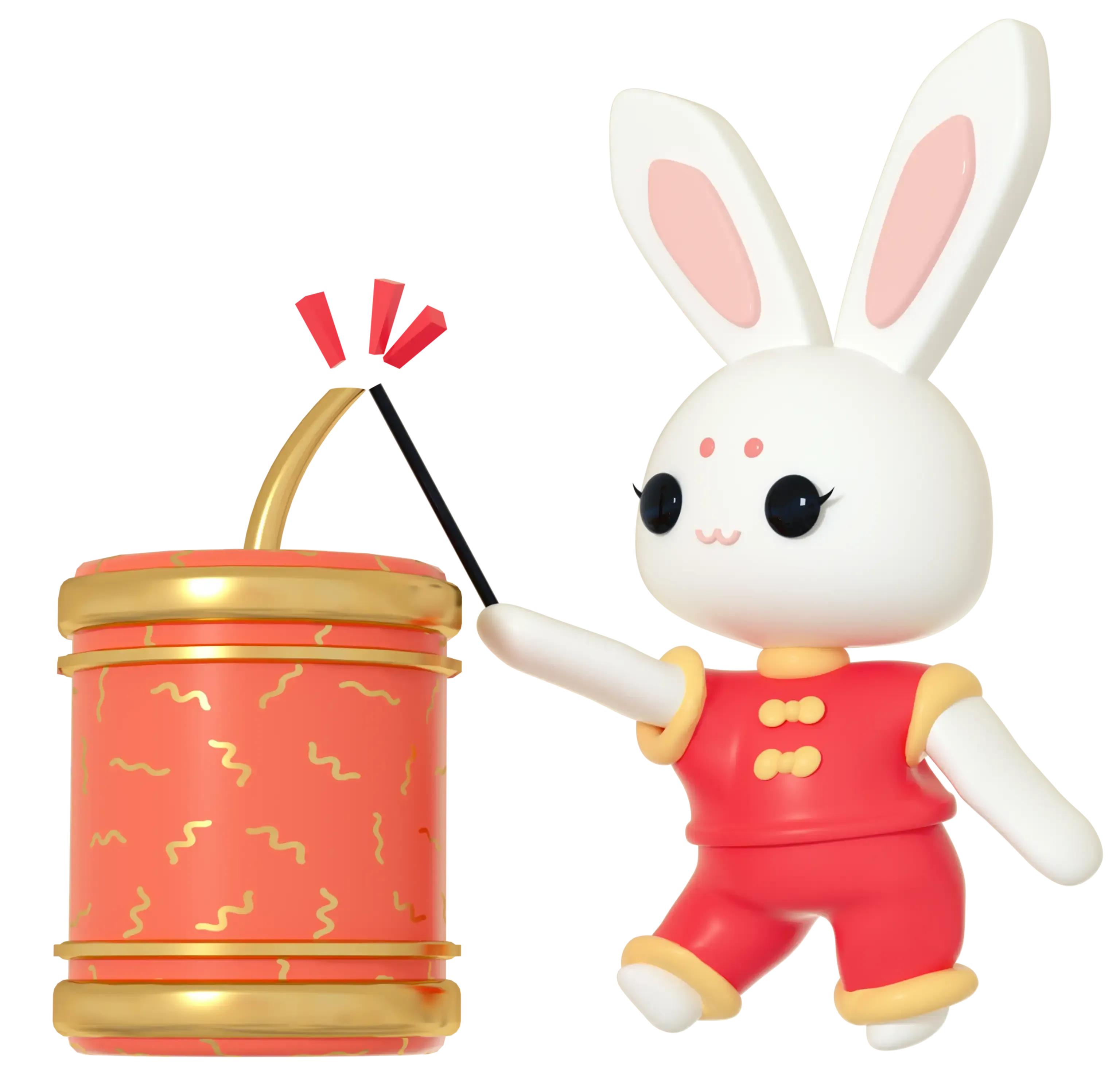 Year of the Rabbit-Set off firecrackers