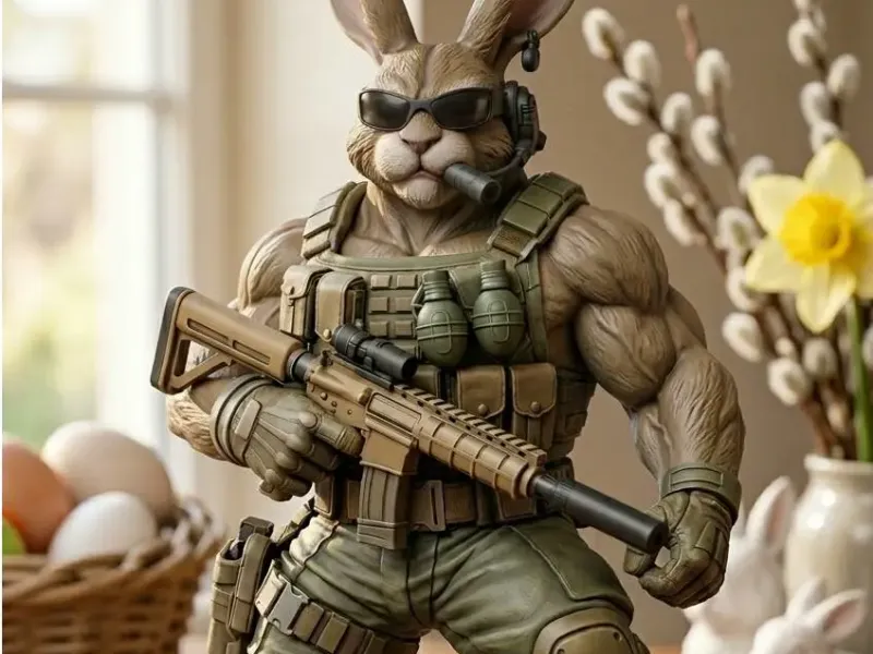 Easter Commando Bunny