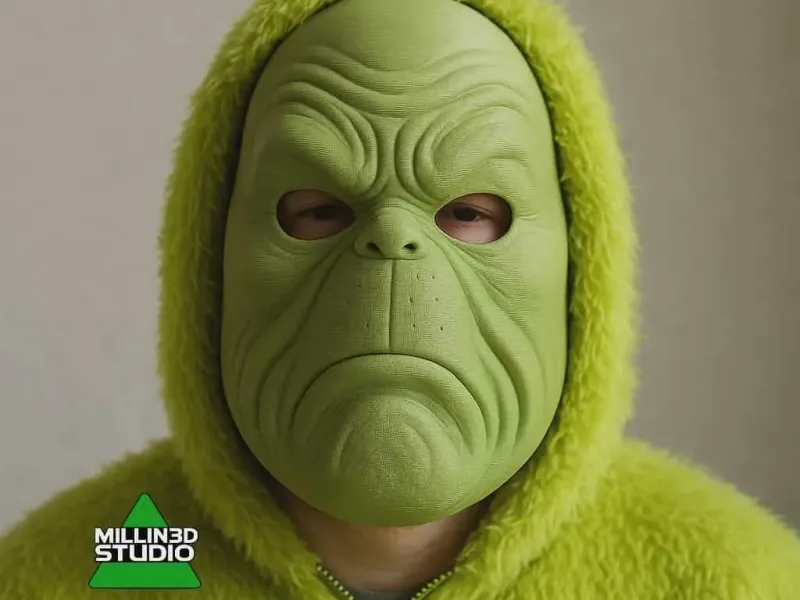 Christmas Mean Mr. Grinch Mask Cosplay Costume