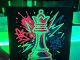 Chess Art Graffiti Knight – Hueforge – 4 Colors-5