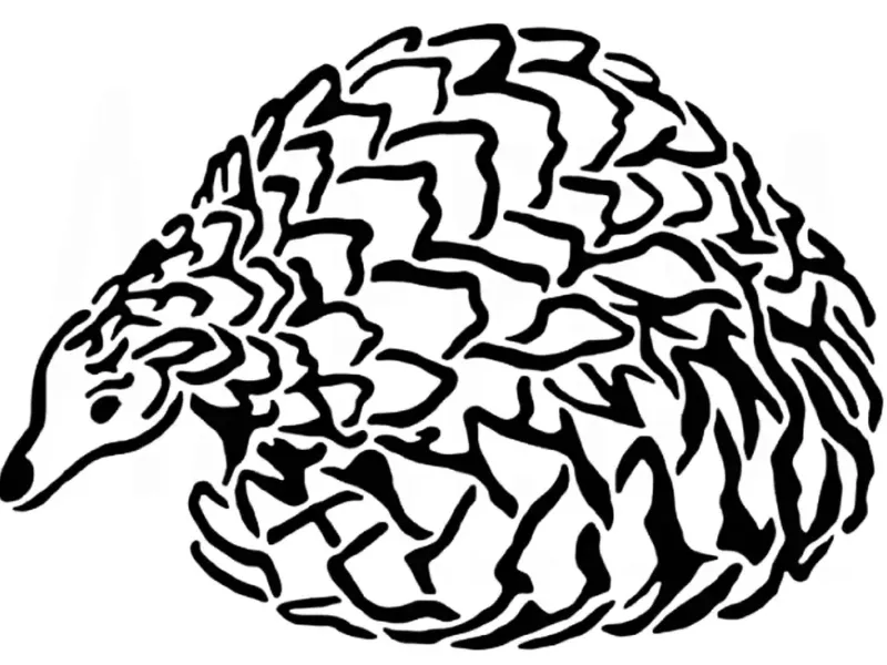 Pangolin stencil