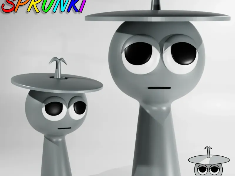 CLUKR SPRUNKI INCREDIBOX SILVER | Sprunki 3D Model STL Fan A