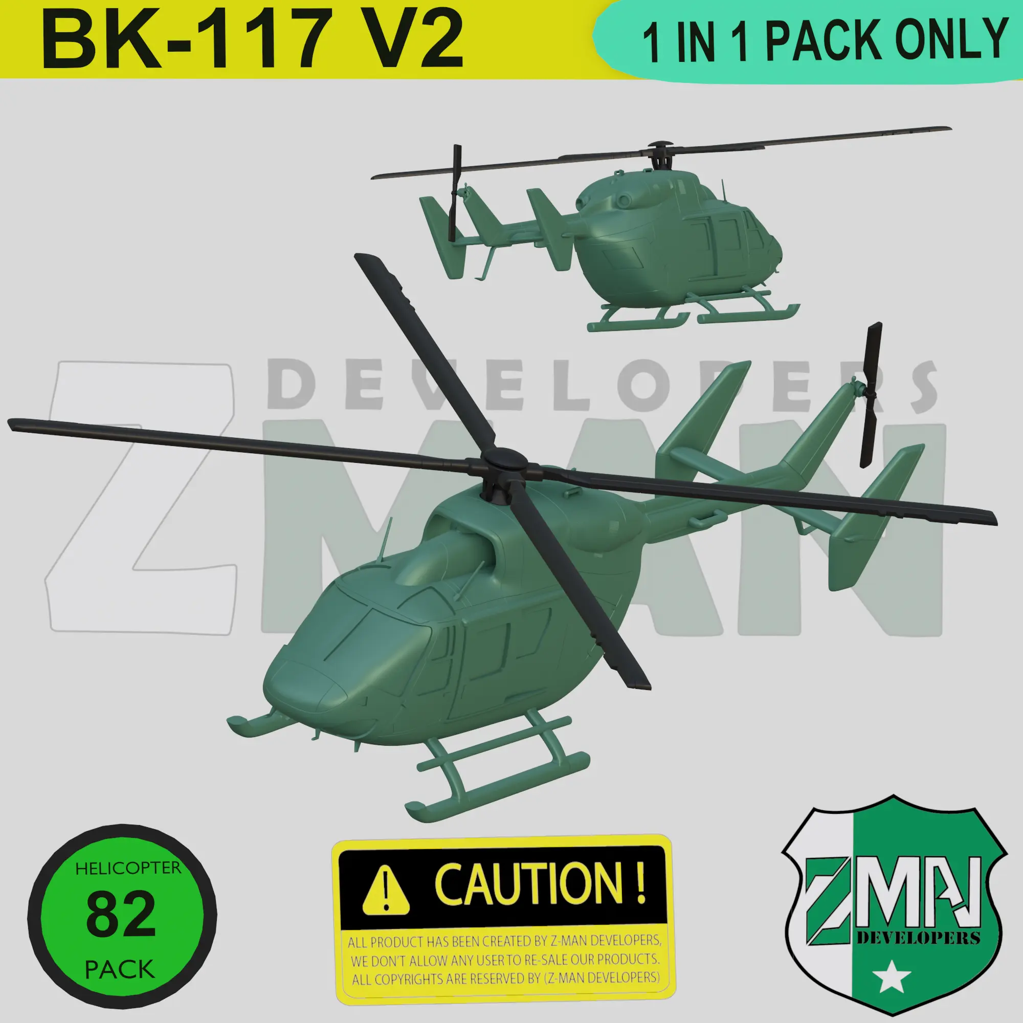 KAWASAKII BK-117 HELICOPTER (ASP-STYLE-B)