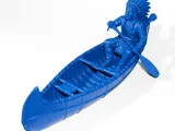 Native Indian in canoe-5