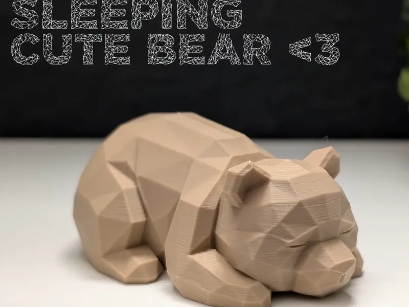 Low Poly Sleeping Bear
