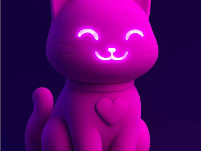 neon cat