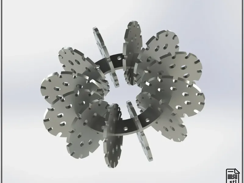 Rodin Coil Torus .STL | 12 inch 300mm. x 80mm. Diameter Coil